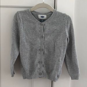 Light gray cardigan sweater